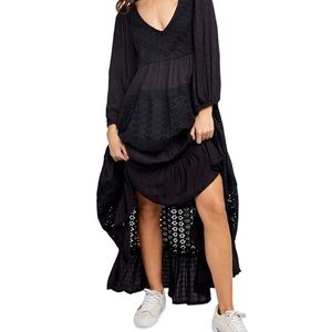 Free people mockingbird dress size Xs In black